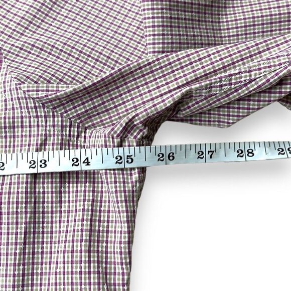 Peter Millar Shirt Mens Extra Large XL Pink Tan Long Sleeve Button Down Shirt - Picture 8 of 10